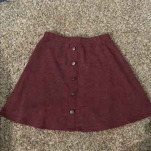 FITZ + EDDI burgundy ribbed skirt